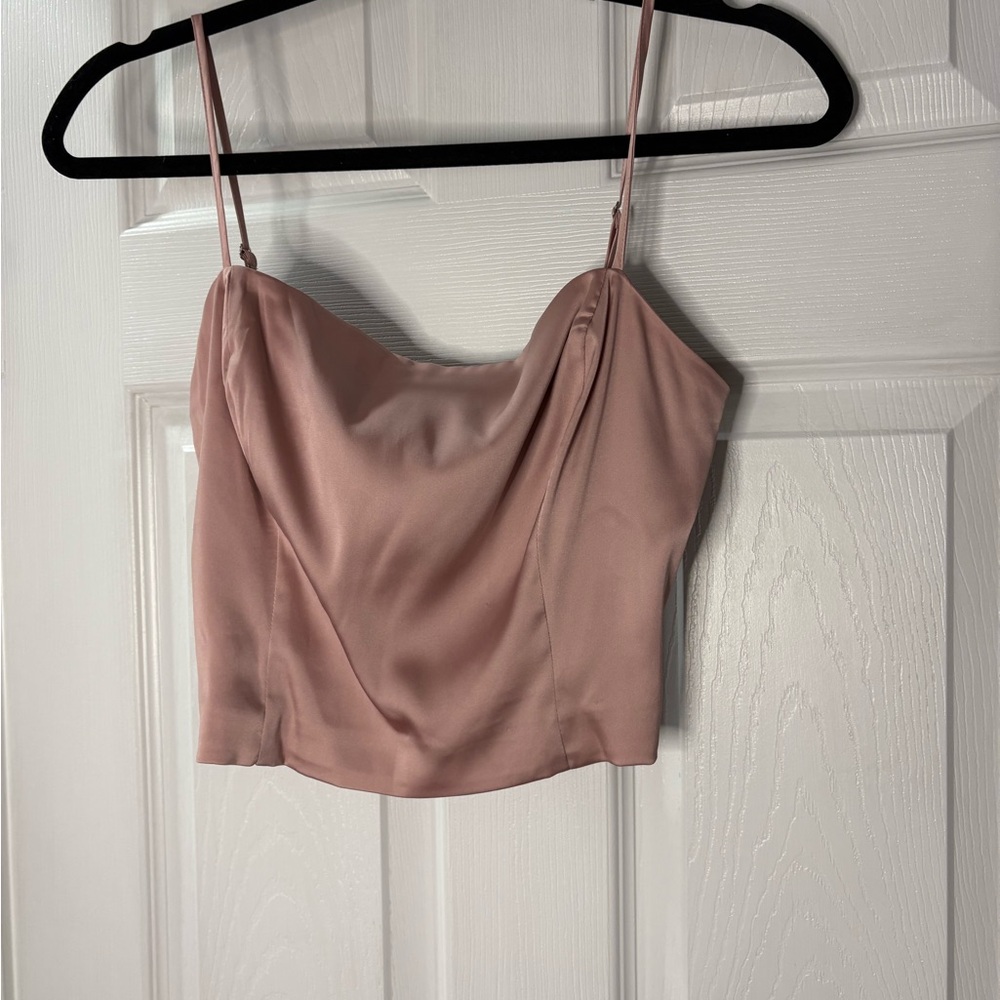 Sunday Best Aritzia Shimmer Camisole. Size small. Colour mauve mouse pink.